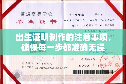 汝城出生证明制作的注意事项，确保每一步都准确无误